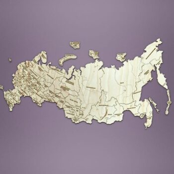 Intra απο ξύλο plywood 3mm-4mm πάχος – Μοντέλο του ξύλου ρωσικού χάρτη 40x40 cm INTRAVECTRY-MY554832 - Image 1