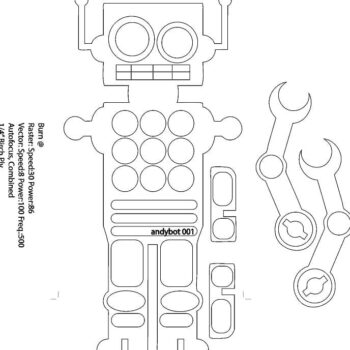Intra απο ξύλο plywood 3mm-4mm πάχος – Απλό ξύλο ρομπότ από κόντρα πλακέ 25x25 cm INTRAVECTRY-MY554835 - Image 2