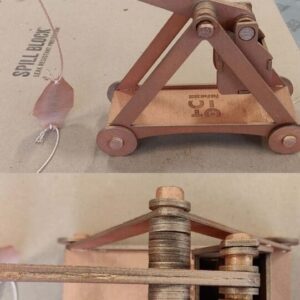 Intra απο ξύλο plywood 3mm-4mm πάχος – ξύλο κιτ ξύλινου μοντέλου καταπέλτη μεσαιωνικού Trebuchet 40x40 cm INTRAVECTRY-MY561513