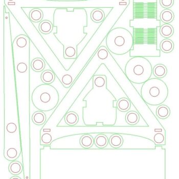 Intra απο ξύλο plywood 3mm-4mm πάχος – ξύλο κιτ ξύλινου μοντέλου καταπέλτη μεσαιωνικού Trebuchet 25x25 cm INTRAVECTRY-MY554836 - Image 2