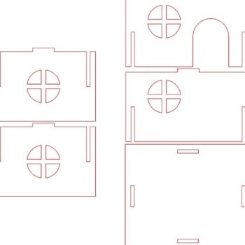 Intra απο ξύλο plywood 3mm-4mm πάχος – Τρωκτικό Σπίτι με Λίμα Επίπεδης Στέγης 40x45 cm INTRAVECTRY-MY554846 - Image 5