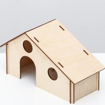 Intra απο ξύλο plywood 3mm-4mm πάχος – ξύλο κόντρα πλακέ Σπίτι για Τρωκτικά 12x15 cm INTRAVECTRY-MY554847 - Image 2