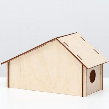 Intra απο ξύλο plywood 3mm-4mm πάχος – ξύλο κόντρα πλακέ Σπίτι για Τρωκτικά 12x15 cm INTRAVECTRY-MY554847 - Image 3