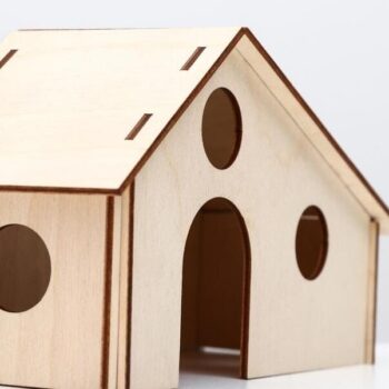 Intra απο ξύλο plywood 3mm-4mm πάχος – ξύλο κόντρα πλακέ Σπίτι για Τρωκτικά 12x15 cm INTRAVECTRY-MY554847 - Image 4