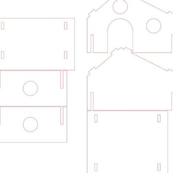 Intra απο ξύλο plywood 3mm-4mm πάχος – ξύλο κόντρα πλακέ Σπίτι για Τρωκτικά 12x15 cm INTRAVECTRY-MY554847 - Image 5
