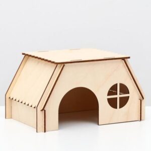 Intra απο ξύλο plywood 3mm-4mm πάχος – ξύλο House Hide for Rodents 15x15 cm INTRAVECTRY-MY554851