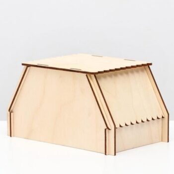 Intra απο ξύλο plywood 3mm-4mm πάχος – ξύλο House Hide for Rodents 15x15 cm INTRAVECTRY-MY554851 - Image 2