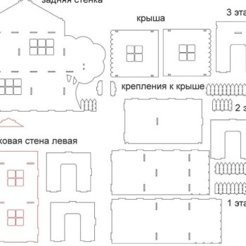 Intra απο ξύλο plywood 3mm-4mm πάχος – ξύλο Barbie Three Story Dreamhouse 30x35 cm INTRAVECTRY-MY554853 - Image 2