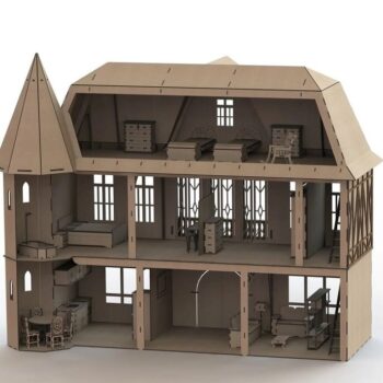 Intra απο ξύλο plywood 3mm-4mm πάχος – ξύλο Renan House Europe Model Dollhouse 30x30 cm INTRAVECTRY-MY554856 - Image 2