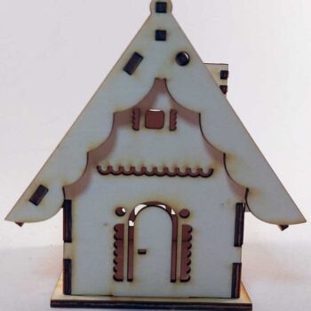 Intra απο ξύλο plywood 3mm-4mm πάχος – ξύλο Χαριτωμένο Μικρό Σπίτι Κηροπήγιο 20x25 cm INTRAVECTRY-MY554860 - Image 3