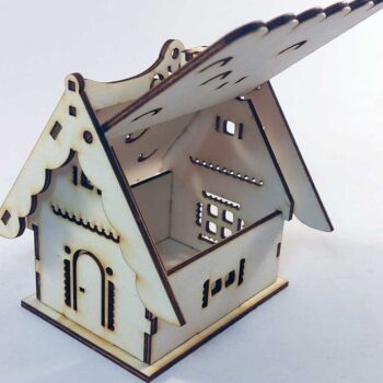 Intra απο ξύλο plywood 3mm-4mm πάχος – ξύλο Χαριτωμένο Μικρό Σπίτι Κηροπήγιο 20x25 cm INTRAVECTRY-MY554860 - Image 4