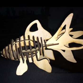 Intra απο ξύλο plywood 3mm-4mm πάχος – Χρυσόψαρο 3D Ξύλινο ξύλο παζλ 15x20 cm INTRAVECTRY-MY554861 - Image 1