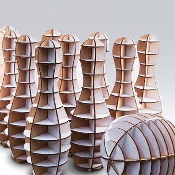 Intra απο ξύλο plywood 3mm-4mm πάχος – Καρφίτσες μπόουλινγκ και ξύλο σχεδίου μπάλας 45x50 cm INTRAVECTRY-MY560439 - Image 1