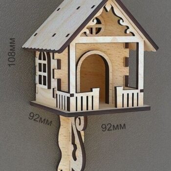 Intra απο ξύλο plywood 3mm-4mm πάχος – ξύλο Ξύλινο Σπίτι Φωλιά Πουλιού 20x25 cm INTRAVECTRY-MY554865 - Image 1