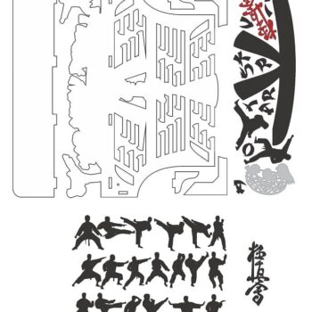 Intra απο ξύλο plywood 3mm-4mm πάχος – ξύλο κατόχου μεταλλίων καράτε 35x40 cm INTRAVECTRY-MY554887 - Image 2