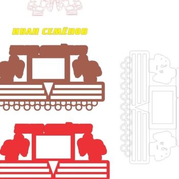 Intra απο ξύλο plywood 3mm-4mm πάχος – ξύλο κατόχου μεταλλίων πυγμαχίας 20x25 cm INTRAVECTRY-MY554889 - Image 2