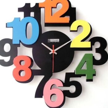 Intra απο ξύλο plywood 3mm-4mm πάχος – ξύλο ρολογιού τοίχου στυλιζαρισμένων αριθμών 35x40 cm INTRAVECTRY-MY554892 - Image 2