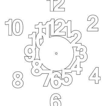 Intra απο ξύλο plywood 3mm-4mm πάχος – ξύλο ρολογιού τοίχου στυλιζαρισμένων αριθμών 35x40 cm INTRAVECTRY-MY554892 - Image 3