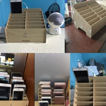 Intra απο ξύλο plywood 3mm-4mm πάχος – ξύλο ξύλινο κουτί αποθήκευσης για κινητά τηλέφωνα 30x30 cm INTRAVECTRY-MY554903 - Image 2