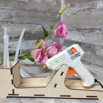 Intra απο ξύλο plywood 3mm-4mm πάχος – Βάση πιστολιού θερμής κόλλας και λίμα συγκράτησης ραβδιού 40x45 cm INTRAVECTRY-MY554913 - Image 1