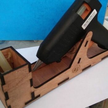 Intra απο ξύλο plywood 3mm-4mm πάχος – Βάση πιστολιού θερμής κόλλας και λίμα συγκράτησης ραβδιού 40x45 cm INTRAVECTRY-MY554913 - Image 2