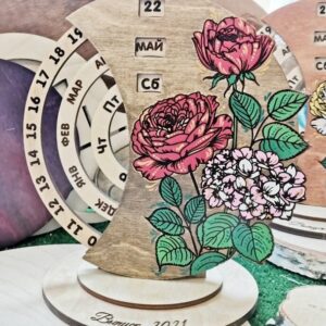 Intra απο ξύλο plywood 3mm-4mm πάχος – ξύλο διαρκούς ημερολογίου με χαραγμένο τριαντάφυλλο 15x20 cm INTRAVECTRY-MY554920