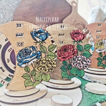 Intra απο ξύλο plywood 3mm-4mm πάχος – ξύλο διαρκούς ημερολογίου με χαραγμένο τριαντάφυλλο 15x20 cm INTRAVECTRY-MY554920 - Image 2