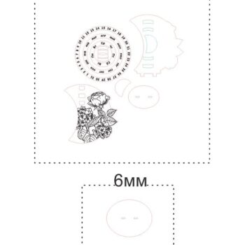 Intra απο ξύλο plywood 3mm-4mm πάχος – Αιώνιο ξύλο ημερολογίου με χαραγμένο λιλά 30x30 cm INTRAVECTRY-MY554921 - Image 3