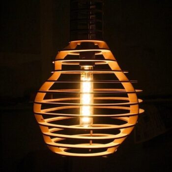 Intra απο ξύλο plywood 3mm-4mm πάχος – Ασυνήθιστο ξύλο σκίασης παραμετρικής λάμπας 10x10 cm INTRAVECTRY-MY554925 - Image 2