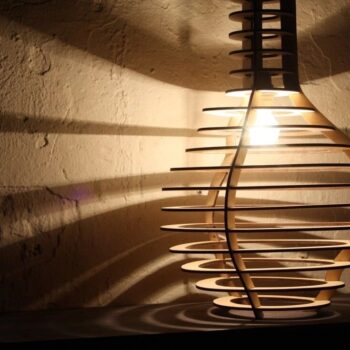 Intra απο ξύλο plywood 3mm-4mm πάχος – Ασυνήθιστο ξύλο σκίασης παραμετρικής λάμπας 10x10 cm INTRAVECTRY-MY554925 - Image 3