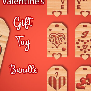 Intra απο ξύλο plywood 3mm-4mm πάχος – Πακέτο ετικετών δώρου για την καρδιά του Αγίου Βαλεντίνου 2 Δίασταση  20x20 cm INTRAFABR-89270871 - Image 1