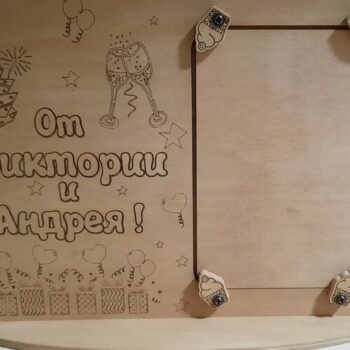 Intra απο ξύλο plywood 3mm-4mm πάχος – Μόνιμη κορνίζα με ξύλο ευχών 15x20 cm INTRAVECTRY-MY558549 - Image 2