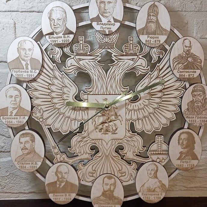 Intra απο ξύλο plywood 3mm-4mm πάχος – ξύλο ρολογιών τοίχου Rulers of Russia 20x25 cm INTRAVECTRY-MY561027