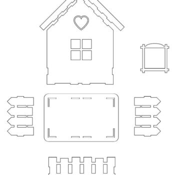 Intra απο ξύλο plywood 3mm-4mm πάχος – ξύλο καλαθιού από κόντρα πλακέ House for Flowers 20x25 cm INTRAVECTRY-MY554967 - Image 2