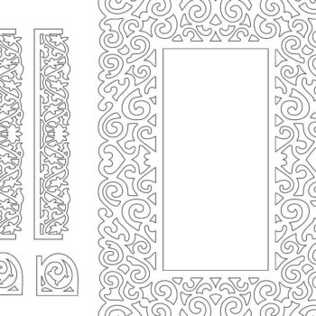 Intra απο ξύλο plywood 3mm-4mm πάχος – Κορνίζα καθρέφτη μπάνιου με λίμα ραφιού 40x45 cm INTRAVECTRY-MY554986 - Image 2