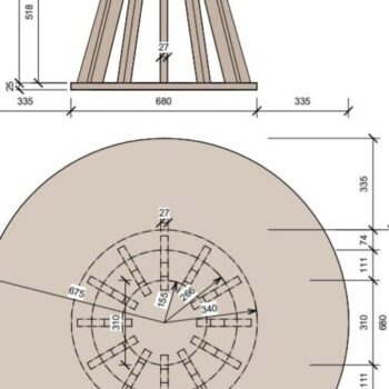 Intra απο ξύλο plywood 3mm-4mm πάχος – ξύλο στρογγυλού τραπεζιού του καθεδρικού ναού 30x35 cm INTRAVECTRY-MY555000 - Image 3