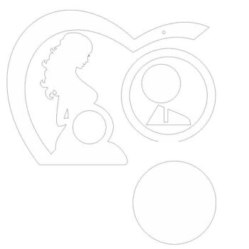 Intra απο ξύλο plywood 3mm-4mm πάχος – ξύλο Κορνίζα φωτογραφιών υπερηχογράφημα 40x40 cm INTRAVECTRY-MY555009 - Image 3