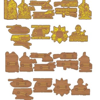 Intra απο ξύλο plywood 3mm-4mm πάχος – Ξύλινα σήματα για το ξύλο της Ημέρας της Νίκης 50x60 cm INTRAVECTRY-MY555016 - Image 2