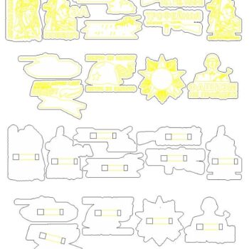 Intra απο ξύλο plywood 3mm-4mm πάχος – Ξύλινα σήματα για το ξύλο της Ημέρας της Νίκης 50x60 cm INTRAVECTRY-MY555016 - Image 3