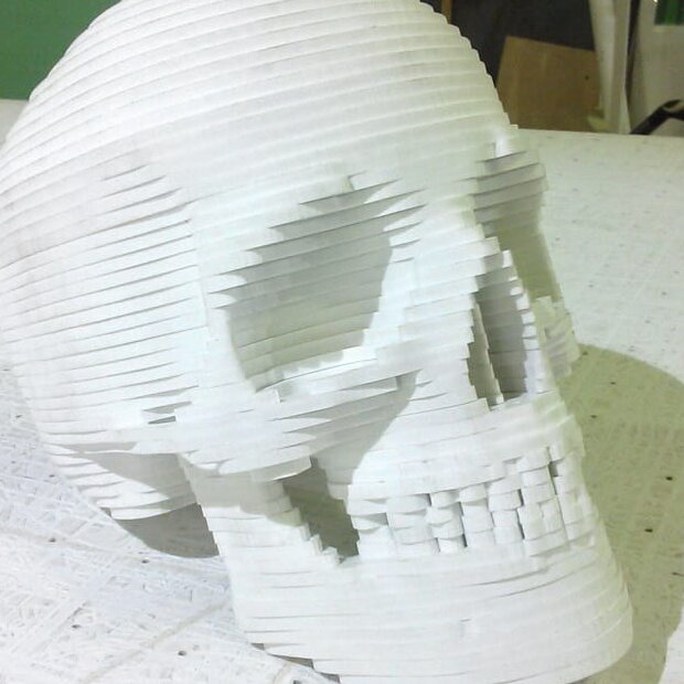 Intra απο ξύλο plywood 3mm-4mm πάχος – Ανθρώπινο κρανίο 3D Ξύλινο ξύλο παζλ 25x25 cm INTRAVECTRY-MY555030