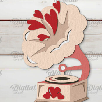 Intra απο ξύλο plywood 3mm-4mm πάχος – Κόψιμο χαρτιού με στρώσεις καρτών του Αγίου Βαλεντίνου Δίασταση  20x20 cm INTRAFABR-114198047 - Image 1