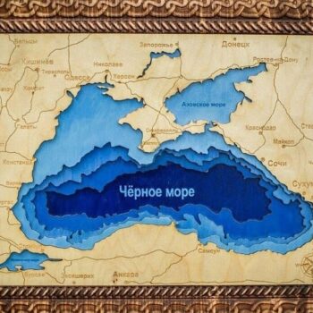 Intra απο ξύλο plywood 3mm-4mm πάχος – Πολυεπίπεδο Ξύλινο ξύλο χάρτη Μαύρης Θάλασσας 25x25 cm INTRAVECTRY-MY555031 - Image 2