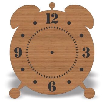 Intra απο ξύλο plywood 3mm-4mm πάχος – ξύλο ρολογιού τοίχου σε σχήμα επιτραπέζιου ρολογιού 10x10 cm INTRAVECTRY-MY555045 - Image 1