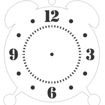 Intra απο ξύλο plywood 3mm-4mm πάχος – ξύλο ρολογιού τοίχου σε σχήμα επιτραπέζιου ρολογιού 10x10 cm INTRAVECTRY-MY555045 - Image 2