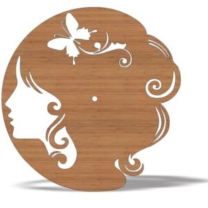 Intra απο ξύλο plywood 3mm-4mm πάχος – ξύλο Ρολόι τοίχου Beauty Salon 20x25 cm INTRAVECTRY-MY555048