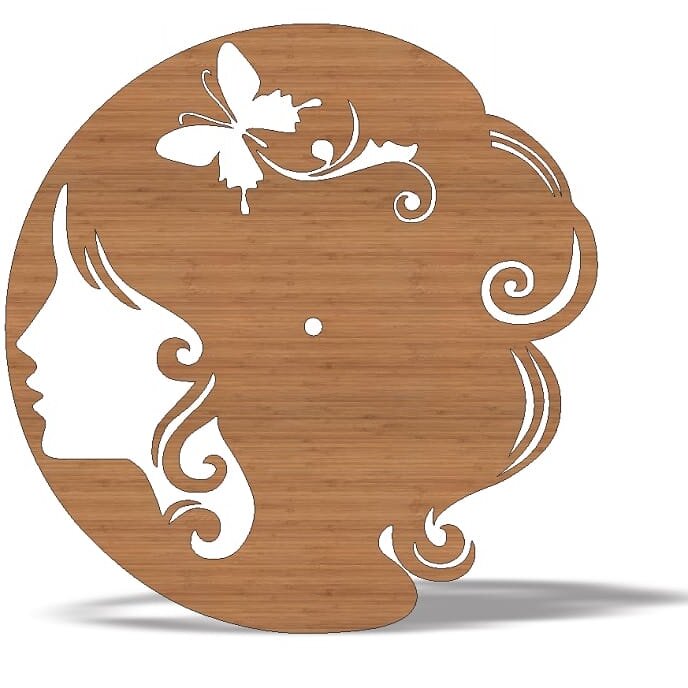 Intra απο ξύλο plywood 3mm-4mm πάχος – ξύλο Ρολόι τοίχου Beauty Salon 50x60 cm INTRAVECTRY-MY561036