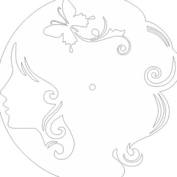 Intra απο ξύλο plywood 3mm-4mm πάχος – ξύλο Ρολόι τοίχου Beauty Salon 50x60 cm INTRAVECTRY-MY561036 - Image 2