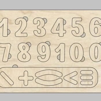 Intra απο ξύλο plywood 3mm-4mm πάχος – ξύλο πίνακα εκμάθησης μέτρησης 50x60 cm INTRAVECTRY-MY555049 - Image 1