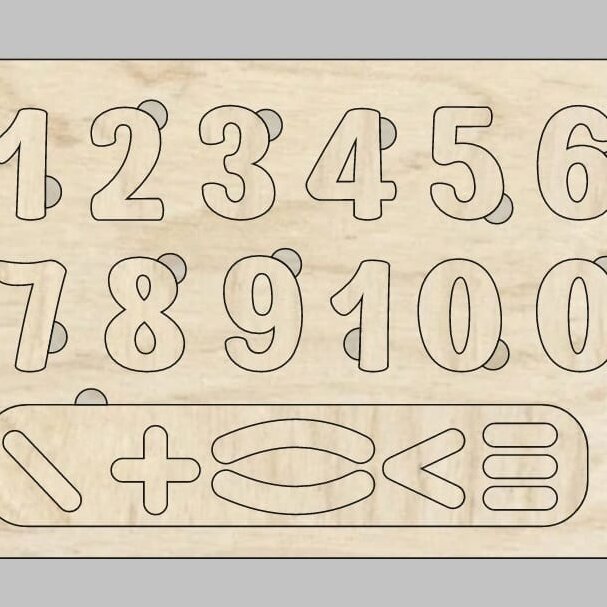 Intra απο ξύλο plywood 3mm-4mm πάχος – ξύλο πίνακα εκμάθησης μέτρησης 50x60 cm INTRAVECTRY-MY555049