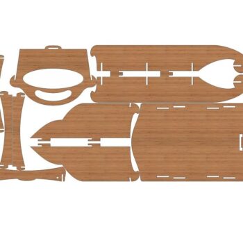 Intra απο ξύλο plywood 3mm-4mm πάχος – ξύλο διάταξης ξύλινων ελκήθρων 20x25 cm INTRAVECTRY-MY555058 - Image 1